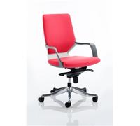 Xenon Executive Chair White Medium Flame Back Cherry Colour