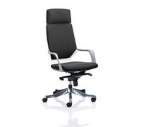 Xenon Executive White Shell High Back Black Fabric - KC0226
