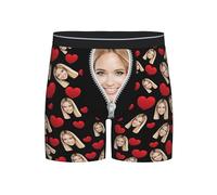Xenorith Personalised boxers for men Custom boxers Underwear novelty boxer shorts with Face Photo funny boxer personalised gifts for men Boyfriend Husband S-XXL
