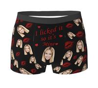 Xenorith Personalised Boxers for Men Underwear Custom funny boxers with face on personalised Briefs add design you text photo novelty boxer shorts Gifts for Him Boyfriend Husband S-XXL