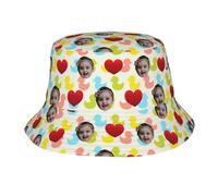 Xenorith Personalised Bucket Hat Custom Cap Design Your Own Explorer Hat Add Logo Text Perfect Summer Travel Beach Sun Hat Gift for Summer and Outdoor Adventures Custom Fisherman