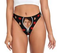 Xenorith Personalised Thong Custom Underwear for Women with Name text custom thongs sexy lingerie personalised knickers customizable gifts for girlfriend