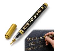 Xenovate Golden Tombstone Marker Pen, Gold Paint Pen for Restoring Faded Grave Inscriptions, Waterproof Gravestone Marker Pens for Memorial Inscriptions