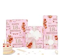 Xenray 18th Birthday Wrapping Paper,5sheets Rose Gold 50x70cm 18 Year Old Printed Patterned Paper