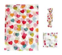 Xenray Heart Tissue Paper,50x70cm Colorful Heart Shape Paper,10sheets Recyclable Pattern Printed Paper