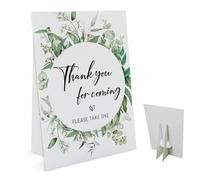 Xenseou Thank You For Coming Please Take One Sign - Greenery Theme - 8 x 11 Inch Rectangular Cardboard Tabletop Sign - Baby Shower/Bridal Shower Decoration - BSLP18