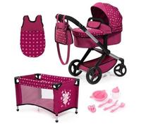 Xeo Pink Doll Pram With Accessories Bayer Design Genuine Toy Gift Child New