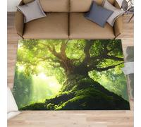 XEODIAT Ancient Trees in the Forest Rugs for Living Room 60x90cm Natural Landscape Area Rug Green Plants Bedroom Carpet Mat for Bedroom Living Room Kitchen