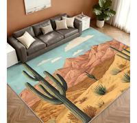 XEODIAT Cactus Area Rug Desert Scenery Living Room Rug