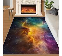 XEODIAT Cosmic Nebula Rugs Living Room 80x150cm Nebula Landscape Area Rugs for Bedroom The Vast Universe Non Slip Printed Carpet for Bedroom Living Room Kitchen