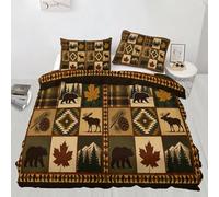 XEODIAT Country Bear Bedding Duvet Cover Set Super King Size Rustic Cabin Themed Bedding Set for Kids Boys Girls Decor Southwestern Aztecs Comforter Cover Set Bedspread Cover（No Comforter）