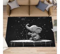 XEODIAT Cute Baby Elephant Rugs Living Room 120x180cm Cute Pet Animals Area Rugs for Bedroom Interesting Animals Non Slip Printed Carpet for Bedroom Living Room Kitchen