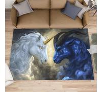 XEODIAT Fantasy Beasts Rugs for Living Room 180x240cm Fantasy Animals Area Rug Mythological Creatures Bedroom Carpet Mat for Bedroom Living Room Kitchen