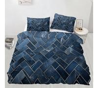 XEODIAT Geometric Bedding Set Marble Duvet Cover Stone Texture Comforter Cover Bedspread Cover Quilt Cover for Kids Children Teens 3Pcs Double Size