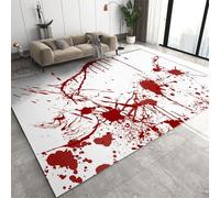 XEODIAT Horror Bloody Splashes Area Rug Halloween Horror Art Outdoor Indoor Washable Rug for Floor Mat Indoor Throw Rugs Soft Mats for Bedroom Living Room Kids Room 120 x 180 cm