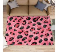 XEODIAT Leopard Print Rug, 50x80cm Animal Cheetah Printed Living Room Rugs,Wild Animal Texture Carpets Non-Slip Carpet for Dining Room Easy To Clean