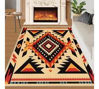 XEODIAT Retro Aztec Culture Area Rug Aztec Native American Tribal Rugs Living Room for Bedroom Dining Home Office Soft Rugs Carpets 80 x 150 cm