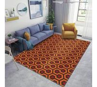 XEODIAT The Shining Overlook Hotel Area Rug Soft Orange Geometry Floor Mat Printed Design Large Carpet for Bedroom Kitchen Living Room 60 x 110 cm