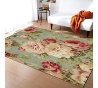 XEODIAT Vintage Roses Area Rug European Rose Flowers Art Outdoor Indoor Washable Rug for Floor Mat Indoor Throw Rugs Soft Mats for Bedroom Living Room Kids Room 140 x 200 cm