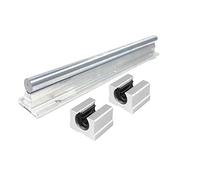 XEOWHUPG Professional 10mm Linear Rail 2pcs SBR10 200/300/450mm +4pcs SBR10UU Linear Guide Linear Motion Ball Bearing Blocks for CNC Linear Shaft(300mm)