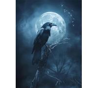 Xeoyenle Paint by Numbers for Adults, Moon DIY Craft Art Painting, Acrylic Pigment, 3pcs Paintbrushes, 30x50cm, Unisex, All Seasons