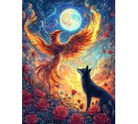 Xeoyenle Paint by Numbers for Adults Wolf Phoenix Paint by Numbers Canvas Kits 20x25 cm Without Frame, DIY Color Oil Painting Acrylic Paints, Home Wall Decor -,318