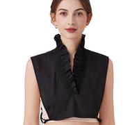 XEPST Fake Collars Detachable Collar Dickey V-Neck Collar Shirt Blouse Sweaters Women Removable Faux False Collar for Women Lady and Girls Favors Black