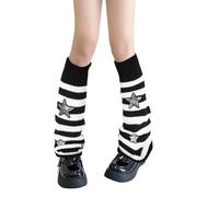 XEPST Y2K Harajuku Leg Warmers for Girls Women, Kawaii Lolita Knit Socks, Gothic Cover for 80s Cosplay Accessories, Striped Style