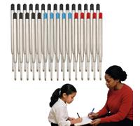 XEPWOLU 30 Pieces Refills, Pen Refills, Ink Refills for Ballpoint Pens, for G2 Size, Set of 1 mm Compatible Lead, Replaceable Refills (Black, Blue and Red)