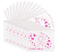 XEQWZVFR 80 Pcs Breast Cancer Awareness Pink Ribbon Makeup Bags - Waterproof EVA Cosmetic Organizers Travel Toiletry for Breast Cancer Awareness Inspirational Gifts for Survivors Women's Support