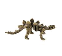 Xerapox 1Pcs Solid Copper Simulation Dinosaur Skeleton Decorations Brass Dinosaur Miniature Figurines Desk Decoration Crafts Gift Brass Home Living Room Ornaments (stegosaur)
