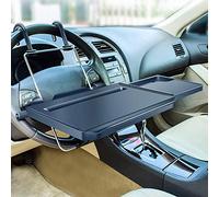 Xergur 2 in 1 Car Steering Wheel Tray/Back Seat Headrest Tray for Eating Food Drink and Writing Laptop Work, Black Car Desk