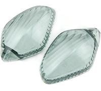 Xerial 2pcs Front/Rear Indicator Lens Compatible For Honda CBR400R CB400F/X CBR500R CB500X CB500F CB650F CBR650F 2013-2018 Motorcycle Turn Signal Lights Lenses Cover (Smoke)