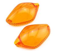 Xerial 2pcs Front/Rear Indicator Lens Compatible For Honda CBR400R CB400F/X CBR500R CB500X CB500F CB650F CBR650F 2013-2018 Motorcycle Turn Signal Lights Lenses Cover (Amber)