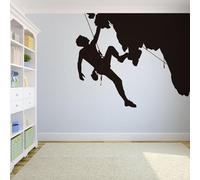 Xerial Rock Climbing Wall Stickers - Black - Plastic - Outdoor Adventure Style - Indoor Use - 1 Sheet - Scenic (Rock Climbing) Pattern - Removable Vinyl Decals for Smooth Surfaces