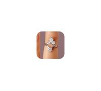 Xerling Bling Cubic Zircon Star Finger Tip Rings Cute Rhinestones Butterfly Rings Aesthetic for Women Dainty Fingernail Rings Jewelry (Type B-Silver)