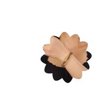 Xerling Chunky Bangle Oval Shape Bracelet Simple Fashion Wrist Bracelet Women Open Cuff Plain Wristband Bracelets, Fixed, no gemstone