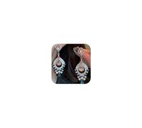 Xerling Multi-colored Rhinestone Crystal Dangle Drop Chandelier Earrings Bridal Statement Earrings for Wedding Brides Women Boho Earrings