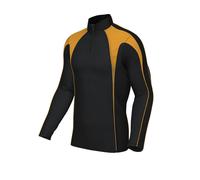 Xero Degrees Adult Premium Pro Half Zip Mid-Layer {XO-CH812} - Black/Gold - Small