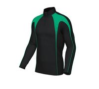 Xero Degrees Adult Premium Pro Half Zip Mid-Layer {XO-CH812} - Black/Green - XX-Large