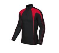 Xero Degrees Adult Premium Pro Half Zip Mid-Layer {XO-CH812} - Black/Red - Large