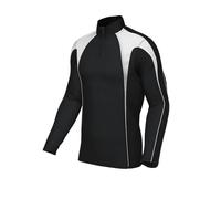 Xero Degrees Youth Premium Pro Half Zip Mid-Layer {XO-CH812} - Black/White - Youth Large