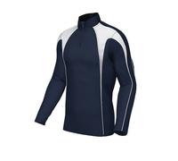 Xero Degrees Youth Premium Pro Half Zip Mid-Layer {XO-CH812} - Navy Blue/White - Youth Large