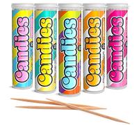 Xero Picks Candies - Infused Flavored Toothpicks (Candies Variety,5 Pack - 100 Picks) Bubblegum, Pina Colada, Orange Creamsicle, Cotton Candy, Snow Cone and Candy Cane