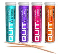 Xero Picks Quit Infused Flavored Toothpicks - Smoking Craving Relief (4 Pack of 20 Picks per, Classic Variety)