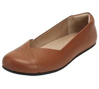 Xero Shoes Barefoot Shoes for Women | Phoenix Leather Flats | Zero Drop, Wide Toe Box, Minimalist | Smooth Brown, 7 UK