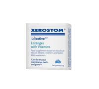 Xerostom Lozenges for Dry Mouth with Vitamins, 30 Sugar-Free Lemon-Flavoured Lozenges | Slow-Dissolving Lozenges with Saliactive®, Xylitol, Vitamin C & Biotin | Fluoride-Free