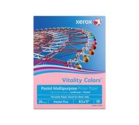 Xerox(R) Vitality Colors(TM) Pastel Plus Multipurpose Printer Paper, Letter Size, 24 Lb, 30% Recycled, Pink, Ream Of 500 Sheets