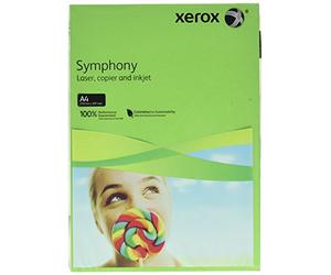 Xerox Symphony Intensive 003R94279 Coloured Paper for Photocopiers and Printers / DIN A4 / 160 g/m² / Pack of 250 Sheets / Dark Green