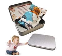 Xerteam Mini Bears Plush Toy, Soft Comfortable Little Pocket Bear Hug, Teddy Bears in a Tin Box Bear Doll Christmas Birthday Gifts for Children (Dark Brown)